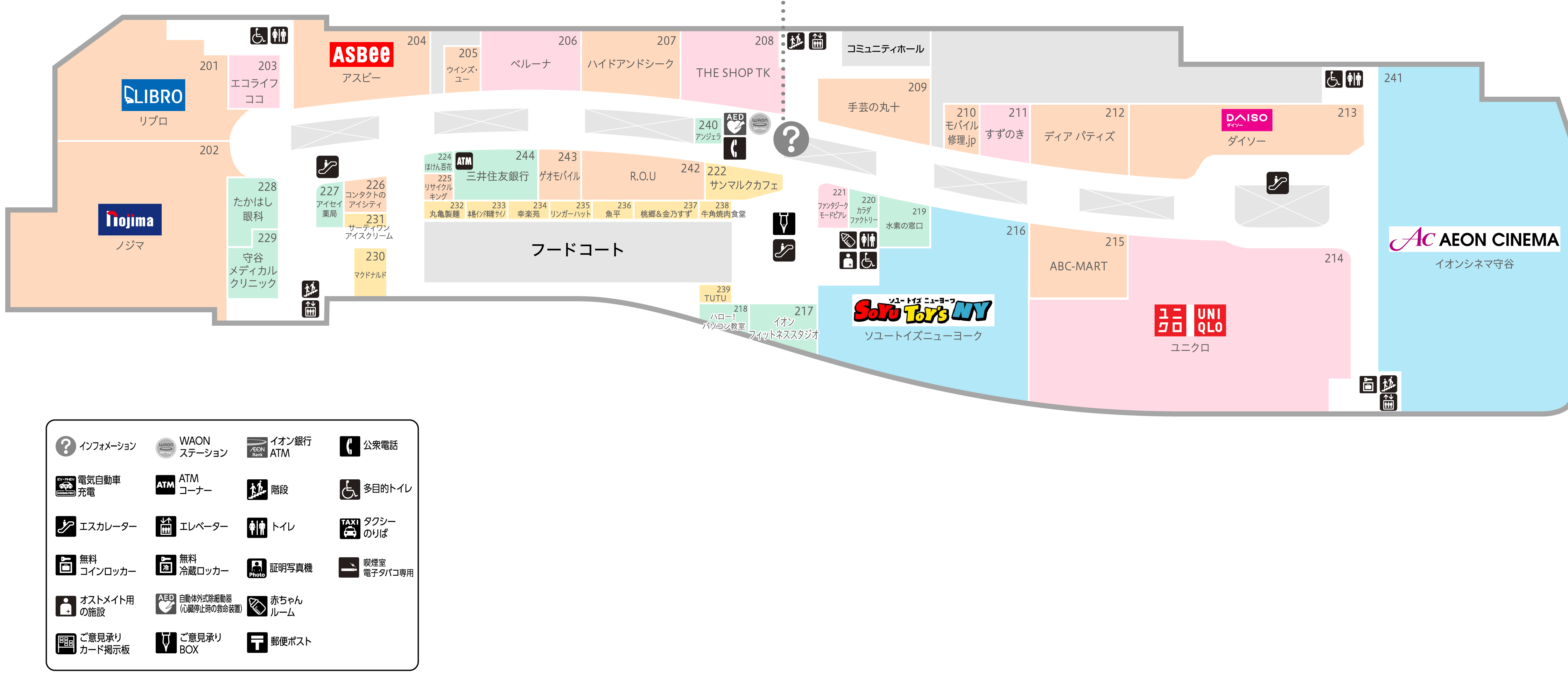 フロアガイド｜イオンタウン守谷
