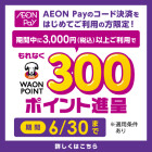 【本部】AEON Pay 300ポイント進呈