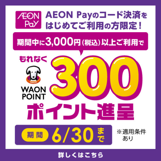 【本部】AEON Pay 300ポイント進呈