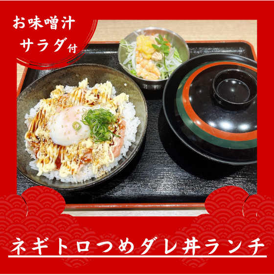 ネギトロつめダレ丼ランチ✨