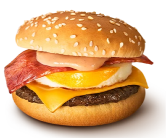 月を見る。心が上を向く。　月見バーガー