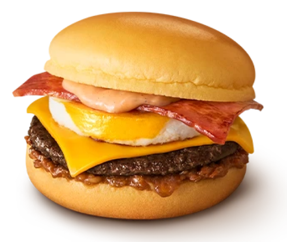 月を見る。心が上を向く。　月見バーガー