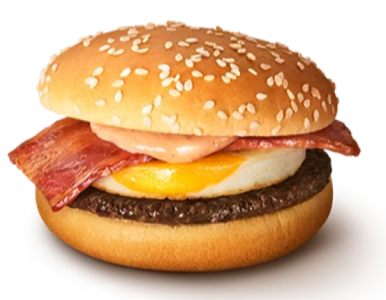 月を見る。心が上を向く。　月見バーガー