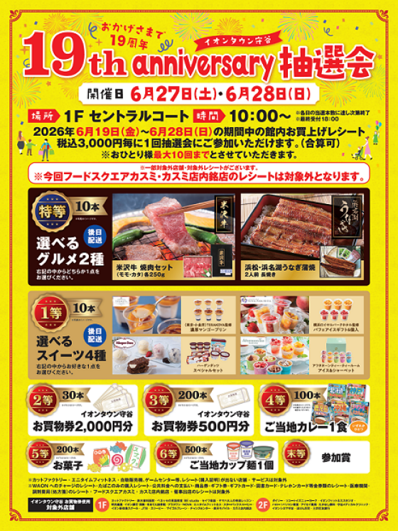 19th anniversary 抽選会
