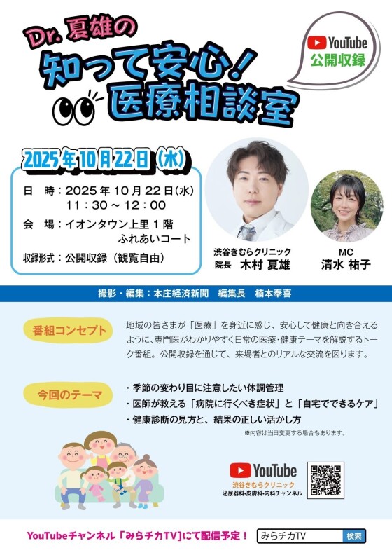 Dr.夏雄の知って安心！医療相談室