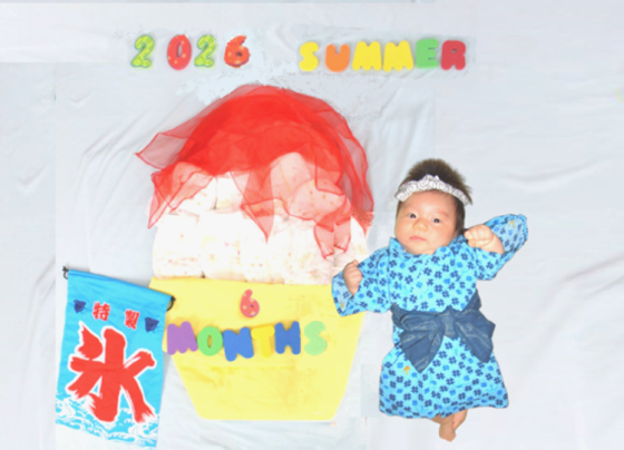 かき氷ベビーアート撮影も♪　季節の手形足形アートと親子時間