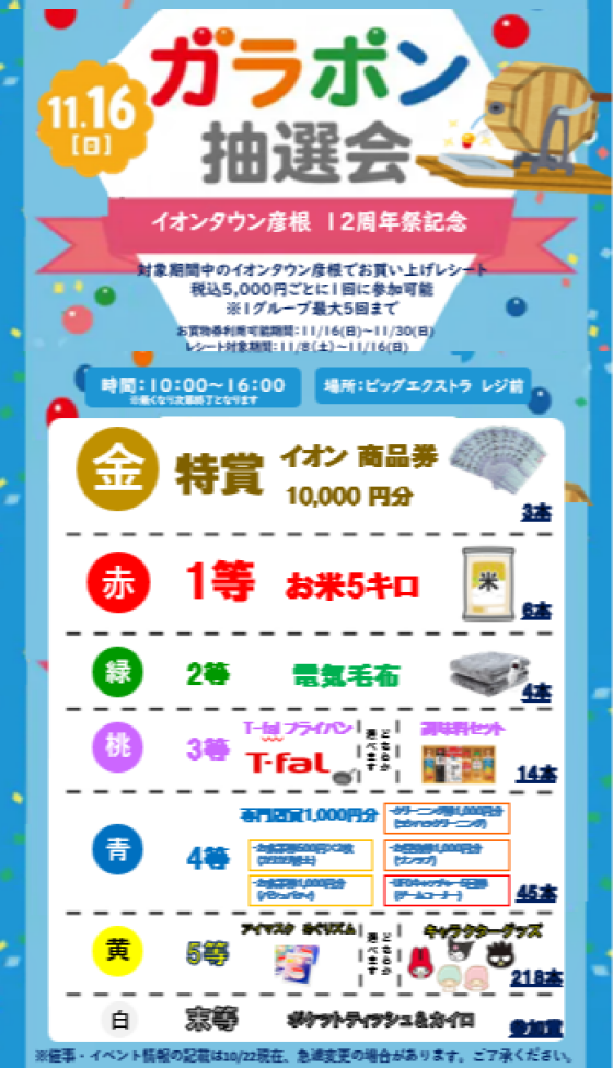 12周年祭　抽選会開催！