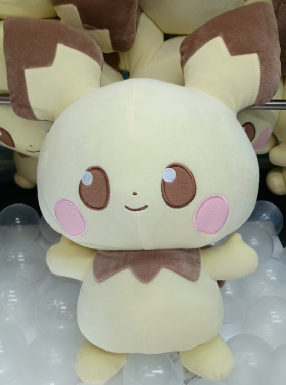 ぬいぐるみ 笑顔のキャラクター ベージュ ✨新着景品情報✨ポケピース めちゃもふぐっとぬいぐるみーピチューー