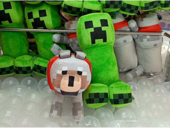 ✨新着景品情報✨マインクラフト　ＢＩＧぬいぐるみ：クリーパー：オオカミ