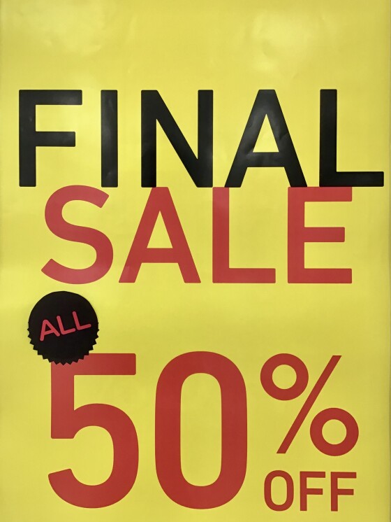 ▼期間限定セール品ALL 50％OFF ▼ [FINAL SALE] 開催中！！！