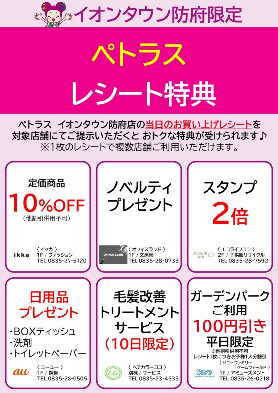 ペトラスレシートキャンペーン