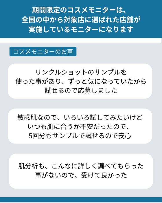 サンプルモニター募集