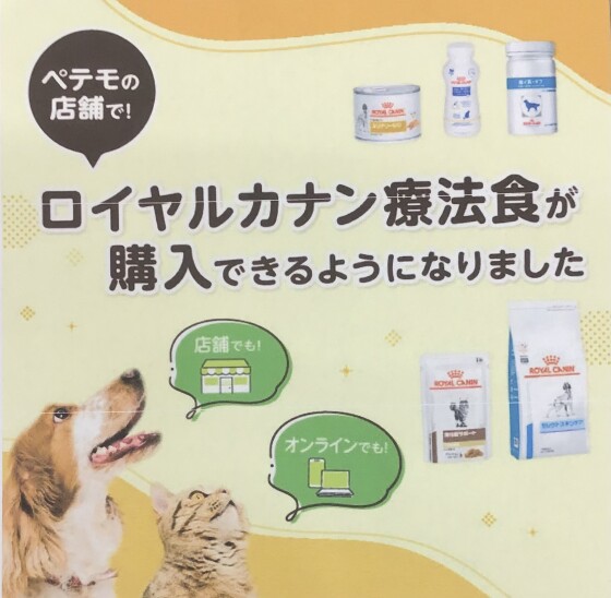 〈ペテモの店舗で〉ロイヤルカナン療法食が購入できるようになりました‼︎