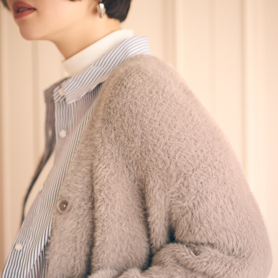 シャギーニットカーディガン★