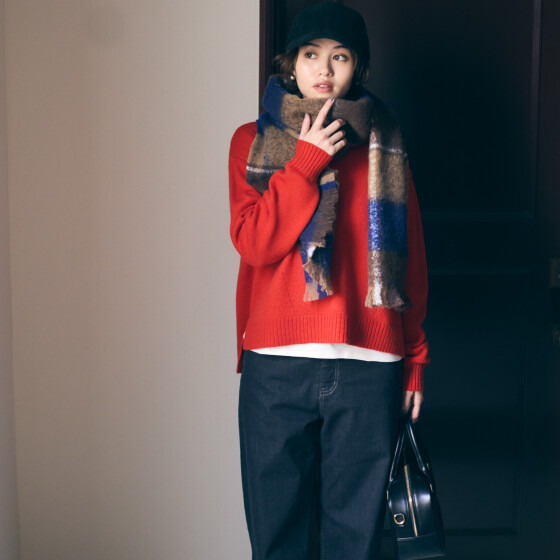 日本の色 クルーネックニット★