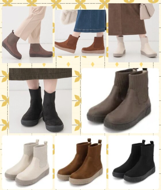 シューラルー【すっぽりラクラク♪はきぐちニットブーツ】🥾✨️