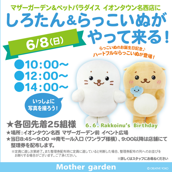 しろたん＆らっこいぬがやってくる♪