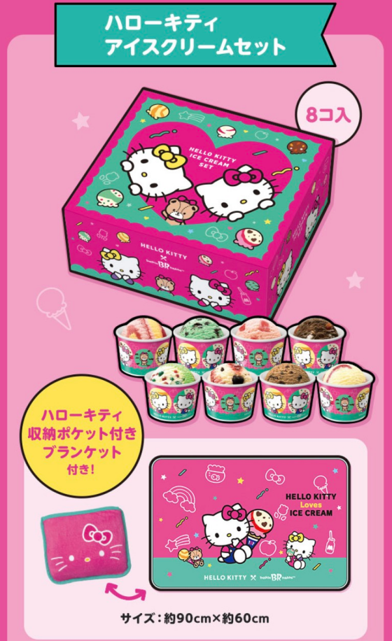 HELLO KITTY  Loves  ICE CREAM