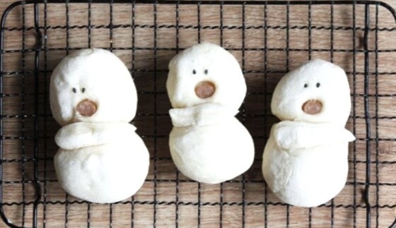 ゆきだるまパンを作ろう!