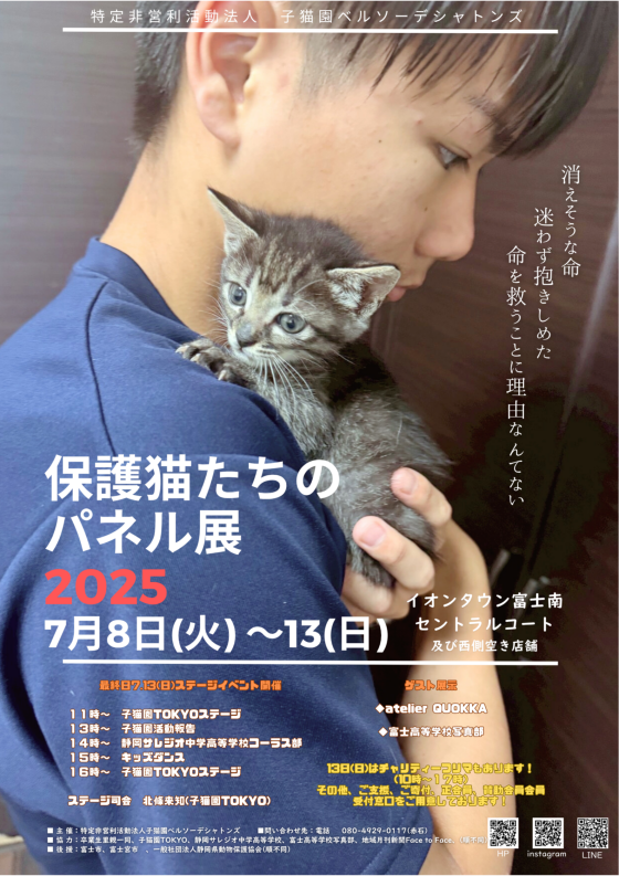 保護猫たちのパネル展