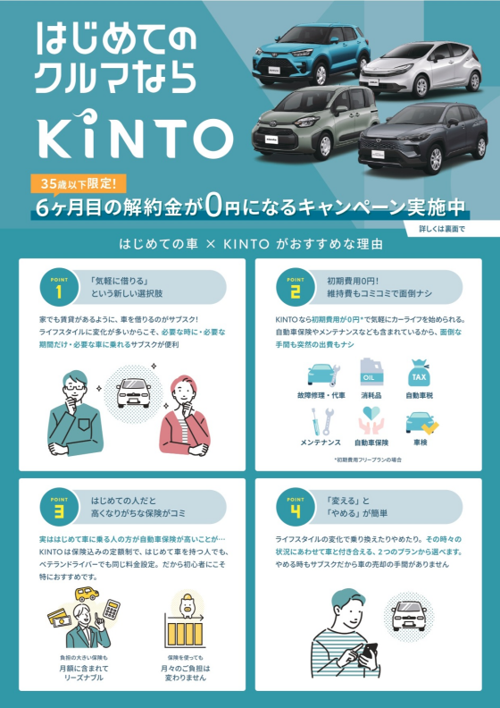 KINTOからキャンペーンのご案内