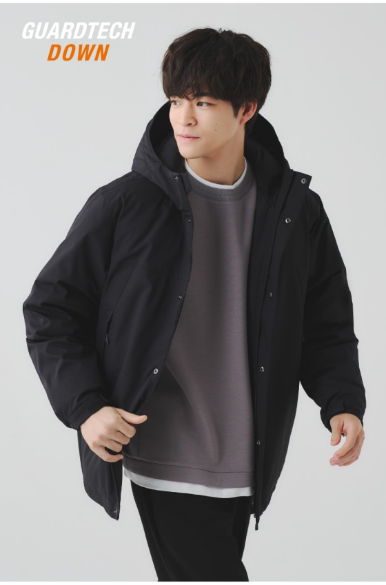 【GLOBAL WORK】軽やかで暖かい、スタンドダウンブルゾン