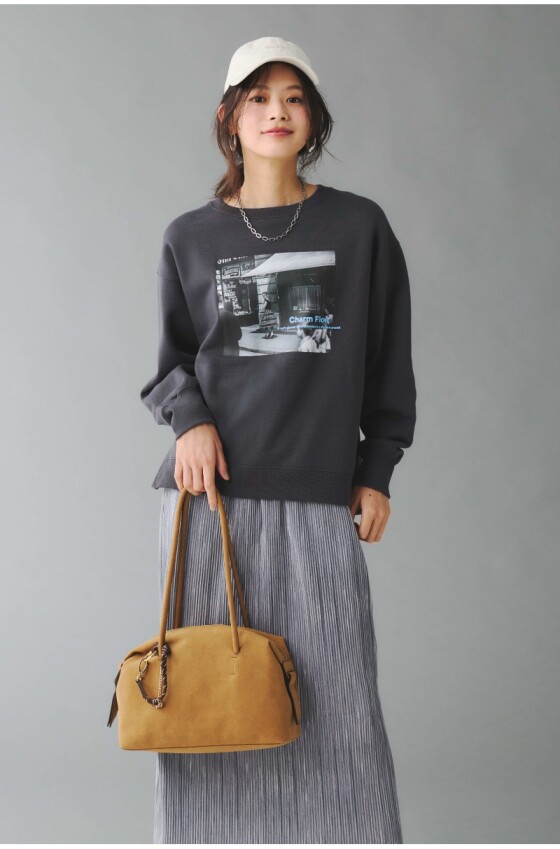 【GLOBAL WORK】あったか大人のデザインスウェット