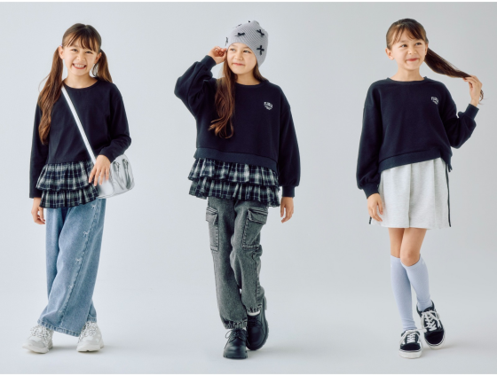 【GLOBAL WORK】カラーごとに異なるグラフィックとフリル素材