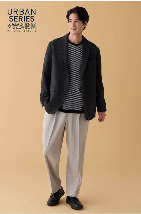 【GLOBAL WORK】定番スラックスに暖かさをプラス