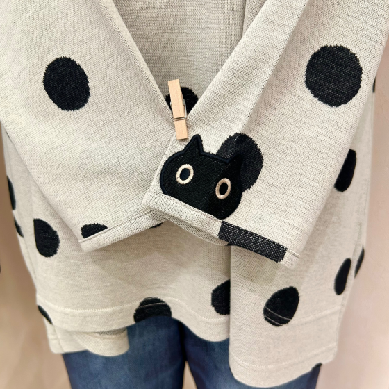 新品タグ付き　マタノアツコ ワコール マタノアツコ 猫とドット 長袖 パジャマ 上下セット