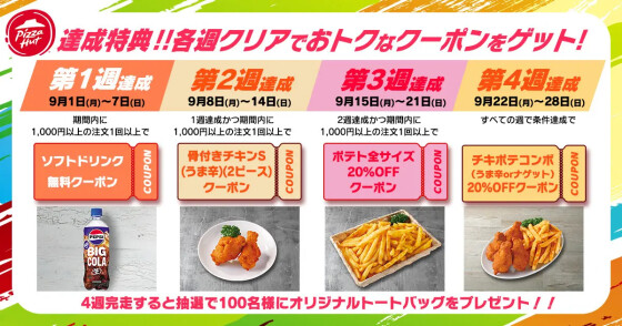 【参加者全員もれなくクーポンプレゼント】ピザハットのおトクな「ピザマラソン2025」が2025年9月1日（月）スタート！完走者には抽選でスペシャル特典も！