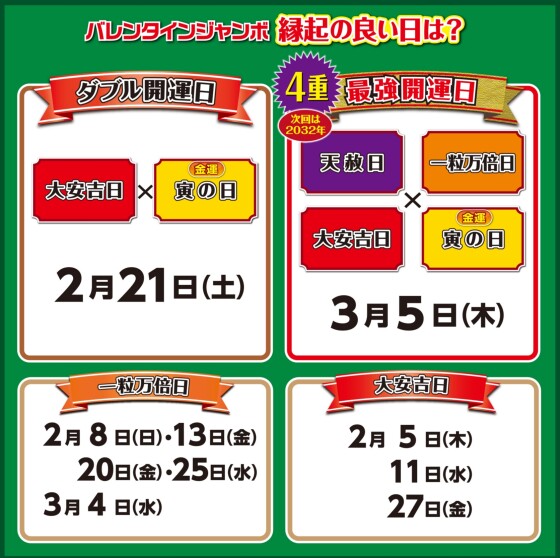 バレンタインジャンボ発売！