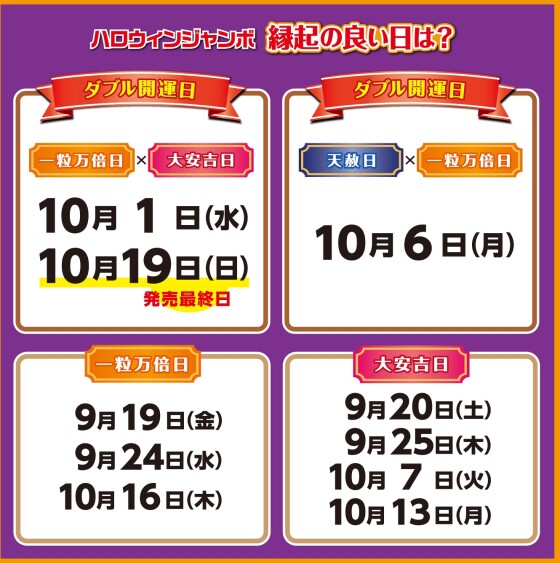 ハロウィンジャンボ発売！