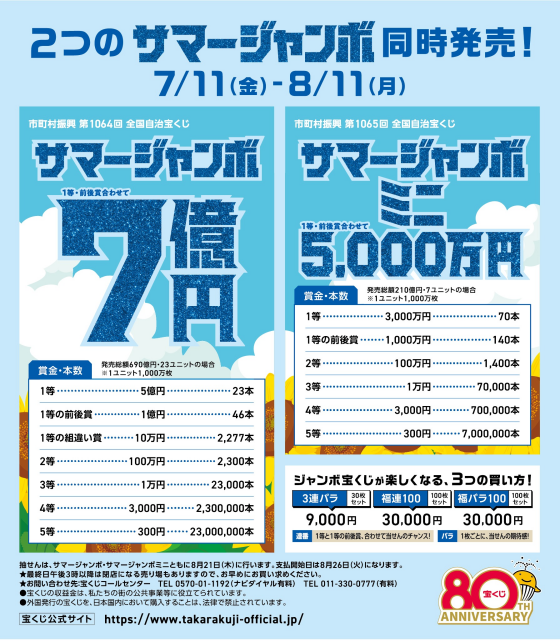 サマージャンボ発売！
