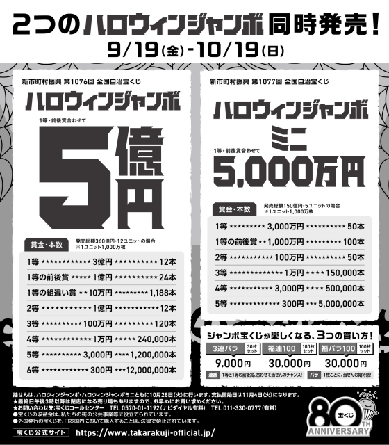 ハロウィンジャンボ発売！