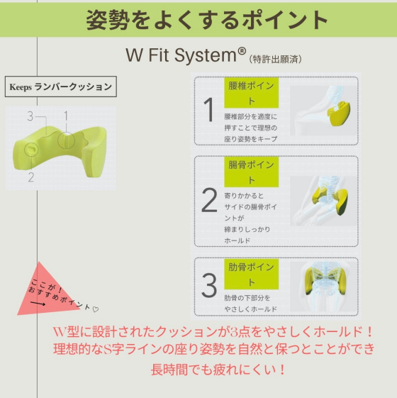 Keeps  ランバークッション