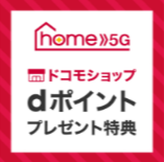 【ドコモショップ】home5Gｄポイントプレゼント特典