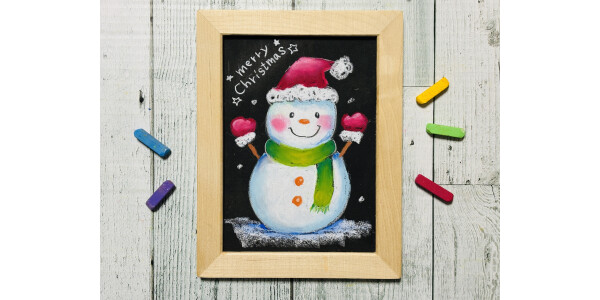 はじめてのチョークアート体験　クリスマスを描こう