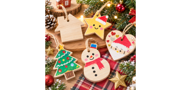 好きな形を２つ選んでつくろう！　クリスマスオーナメントづくり