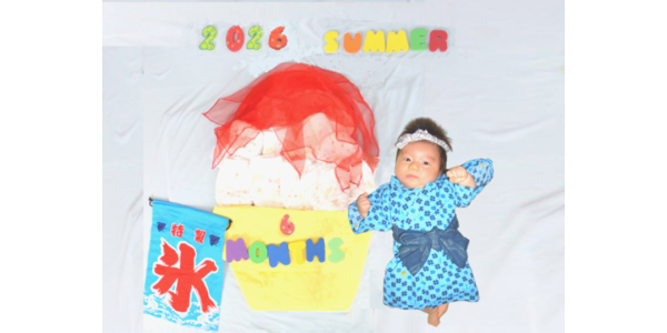 かき氷ベビーアート撮影も♪ 季節の手形足形アートと親子時間