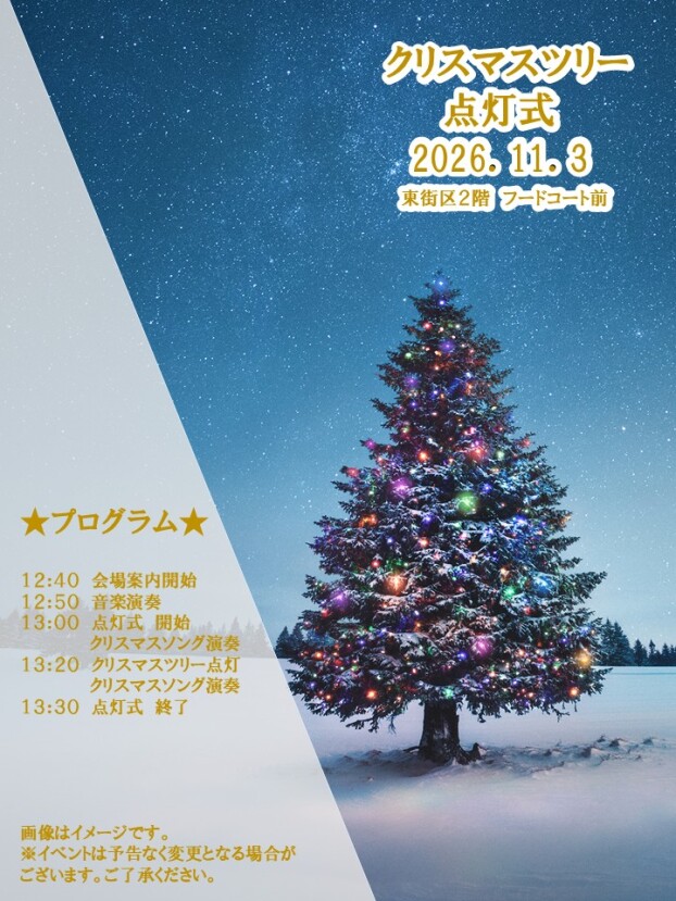 11/3（火祝）　クリスマスツリー点灯式