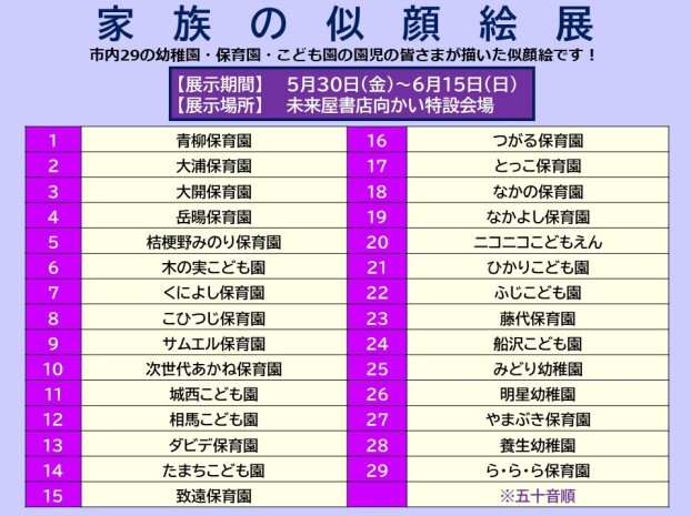 家族の似顔絵展