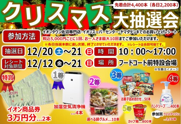 クリスマス大抽選会
