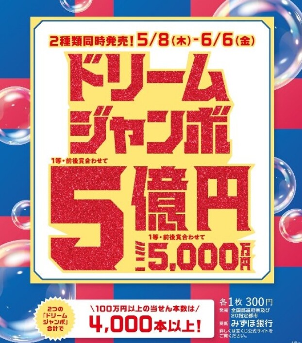 ドリームジャンボ宝くじ発売！