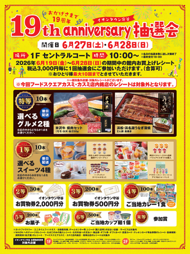 19th anniversary 抽選会