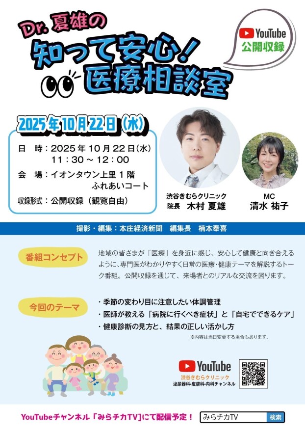 Dr.夏雄の知って安心！医療相談室