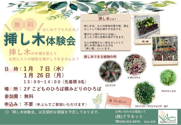 挿し木体験会開催