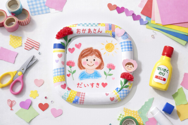 紙の３Ｄフレームデコレーション　母の日にパピフレームを贈ろう！