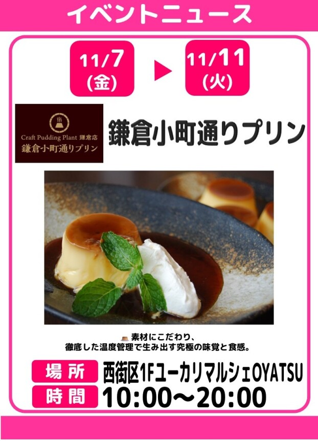 鎌倉小町通りプリン