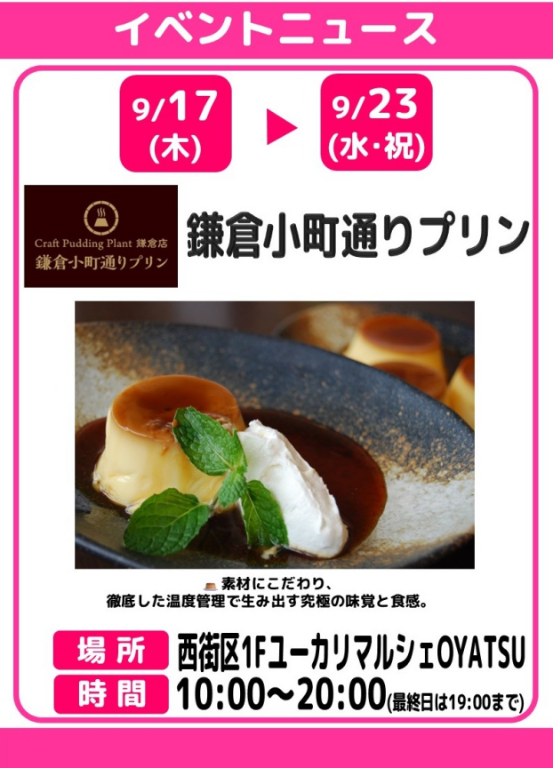 鎌倉小町通りプリン